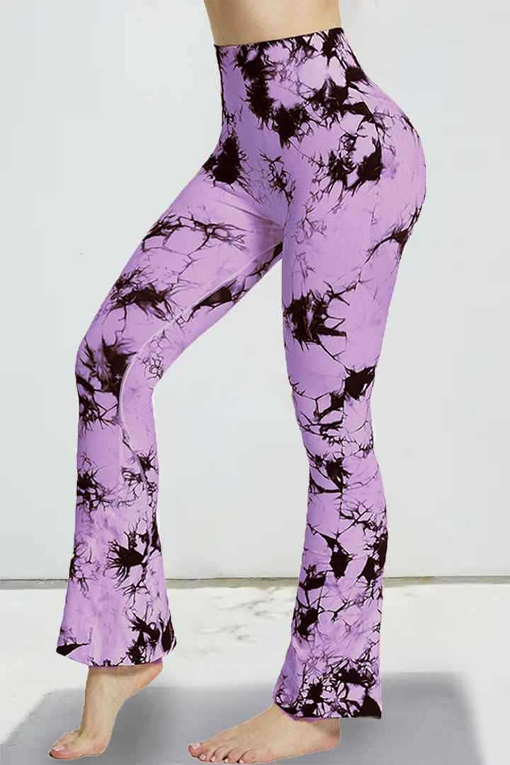 Women'S New Tie-Dye Micro Wide-Leg Pants High Waist Casual Yoga Pants For Girls - Image 1